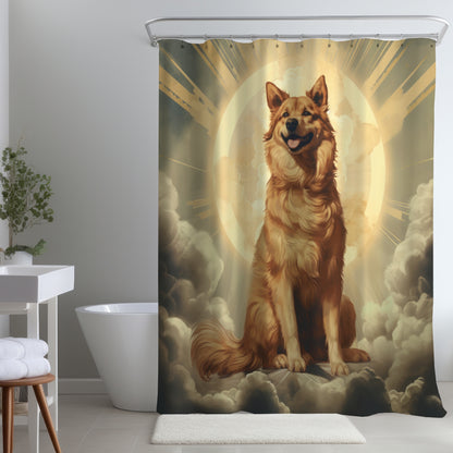 Man's Best Angel Brown Shower Curtain | Home Decor Essentials