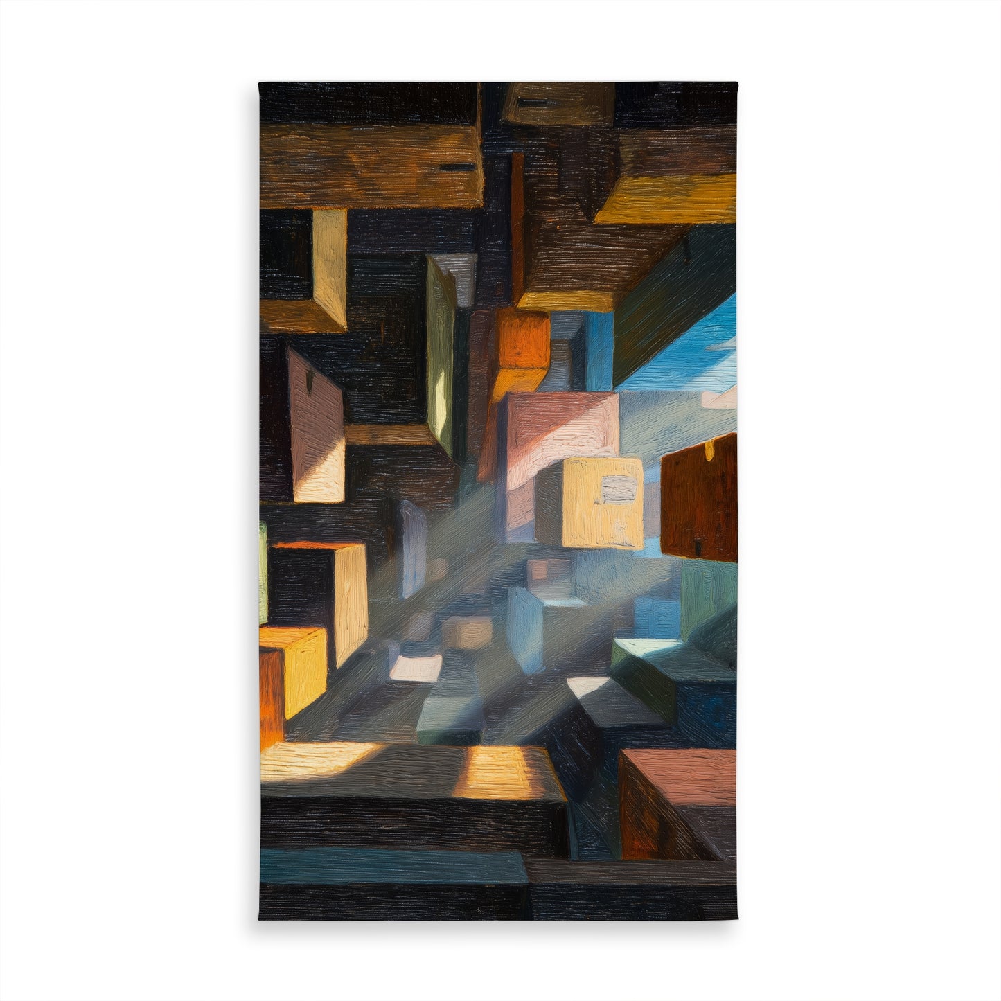 Boxed up Yellow Indoor Outdoor Tablecloth for Home Decor