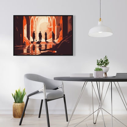 Faith Restored Beige Framed Canvas | Elegant Home Decor