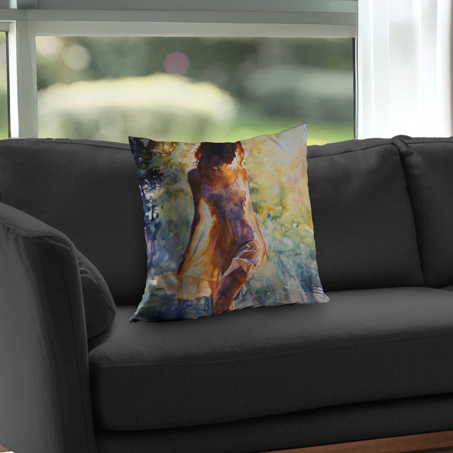 Out of the water - Throw pillow - Print on demand