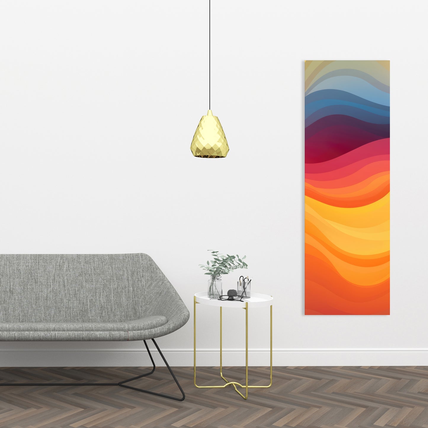 Cloudy Sky - Yellow Canvas Art for Home Decor | Stylish Wall Art