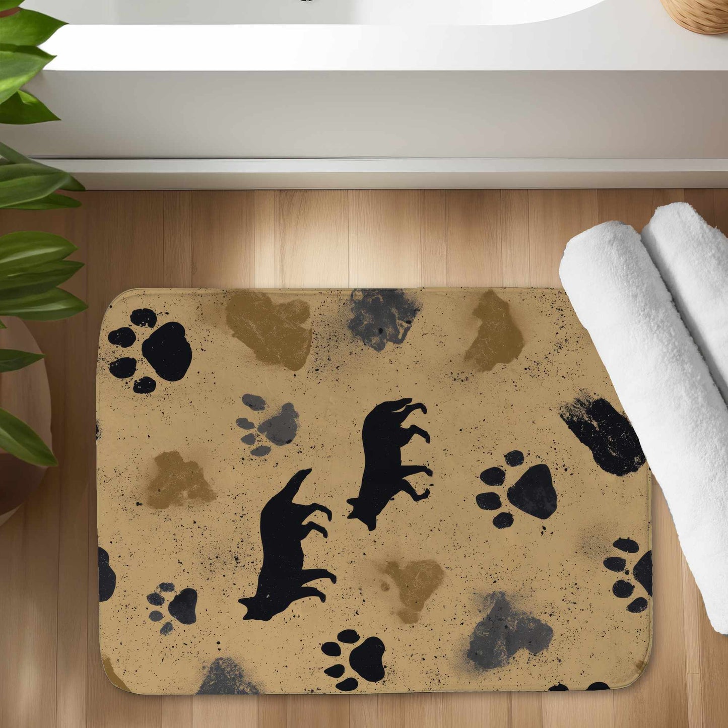 Tapis de bain Wild Tracks Echo | Tapis élégant pour la décoration intérieure