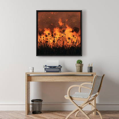 Ablaze - Black Framed Canvas Art for Elegant Home Decor