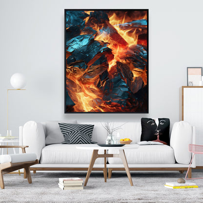 Cursed Visions - Yellow Framed Canvas for Home Decor