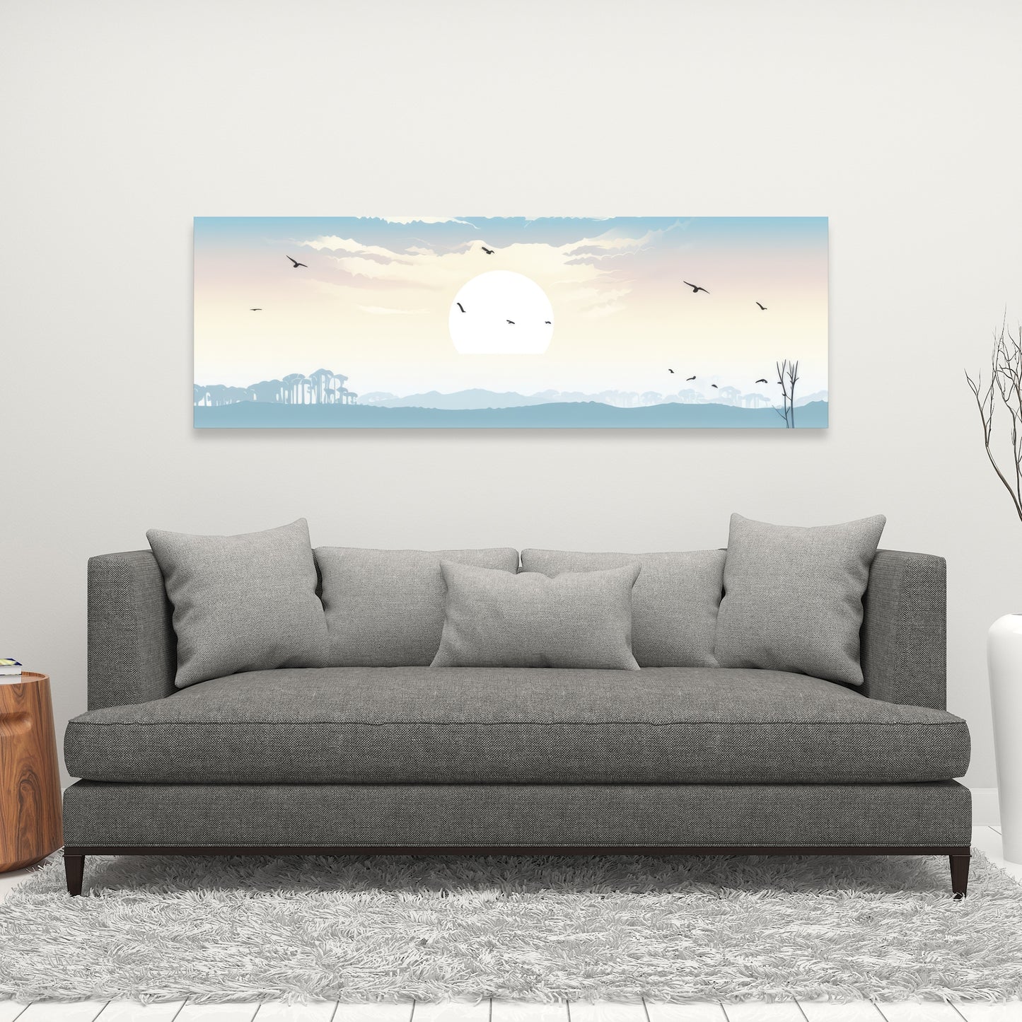 The Marsh - Blue Canvas Art for Stylish Home Decor
