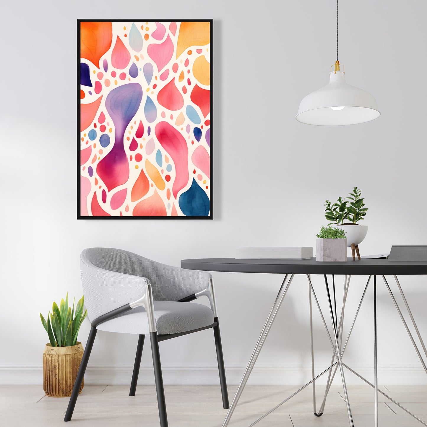 Splotches - 36"x36" Framed canvas