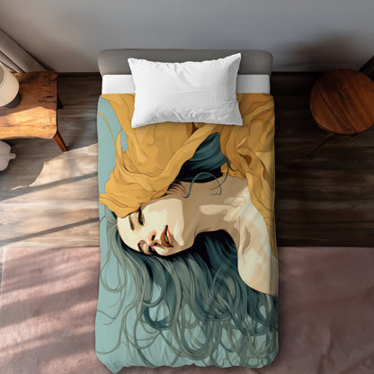 Sensual flow Gray Duvet Cover - Elegant Home Decor | Cozy Style