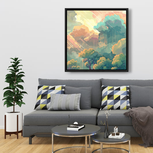 Crystal winds - 36"x36" Framed canvas
