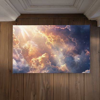 Piercing Light White Indoor Outdoor Door Mat | Home Decor