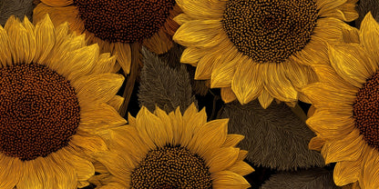Golden Glow Blooms Desk Mat - Stylish Home Decor Accessory