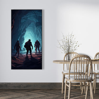 Secret Society - Purple Framed Canvas Home Decor Art