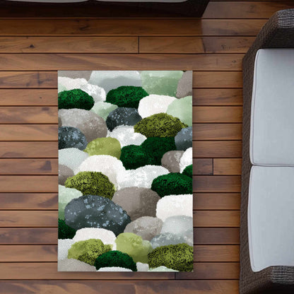 Tapis d'extérieur en galets moussus | Accessoire de décoration intérieure