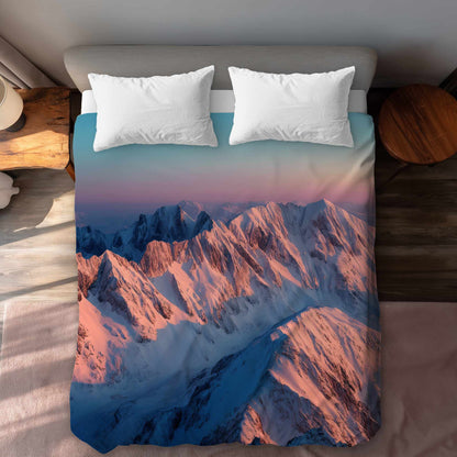 Housse de couette bleue Sunny Peaks - Un indispensable de la décoration intérieure élégante