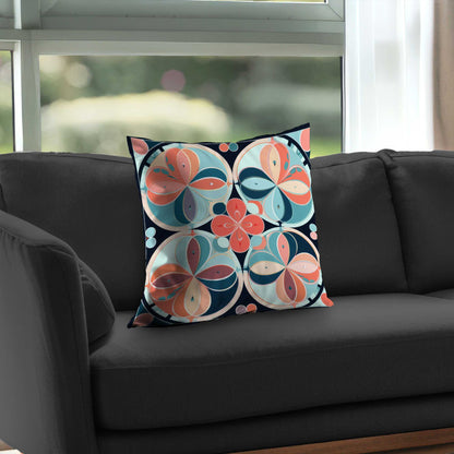 Pastel Mandala Poly Twill Throw Pillow | Home Decor Accent