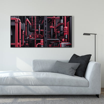 Machinery - 36"x36" Framed canvas
