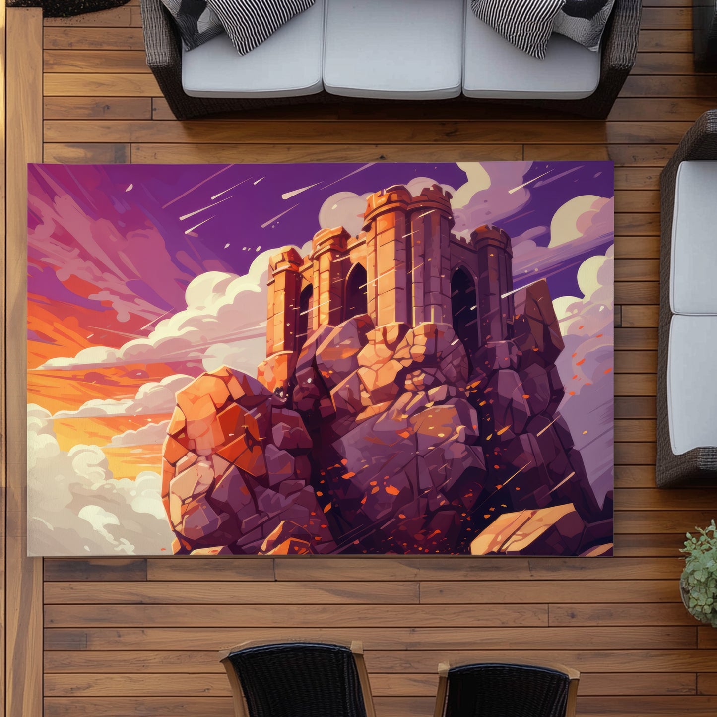 The Last Remains - Purple Outdoor Area Rug for Home Decor