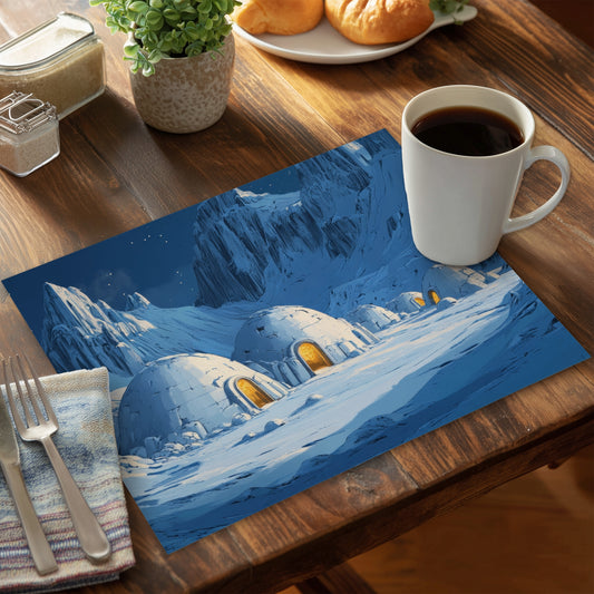 Ice Cold Yellow Polyester Placemat for Stylish Home Decor