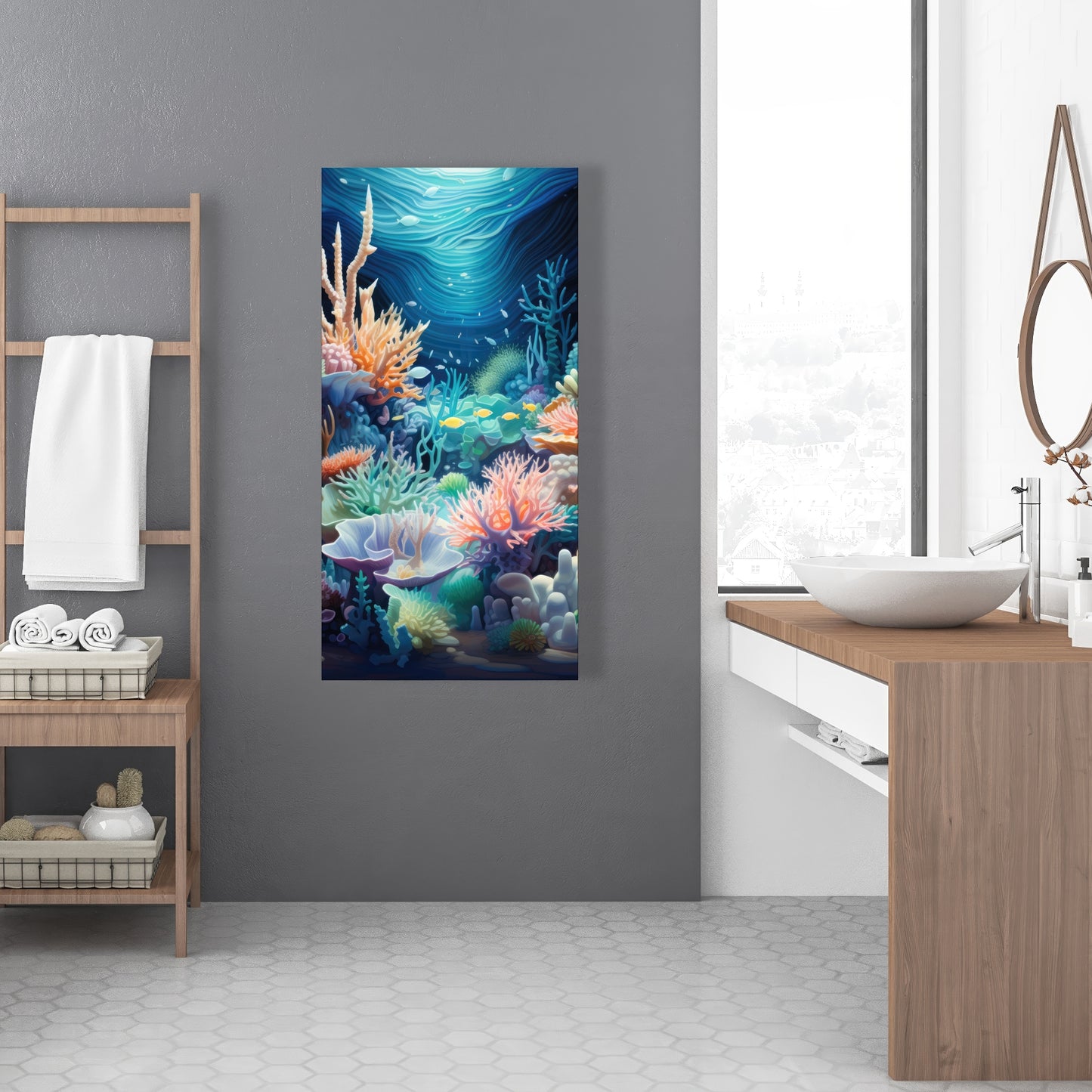 The Reef - Orange Canvas Art for Home Decor | Stylish Accent