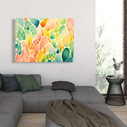 Organic Fruits - Turquoise Canvas Home Decor for Fresh Style