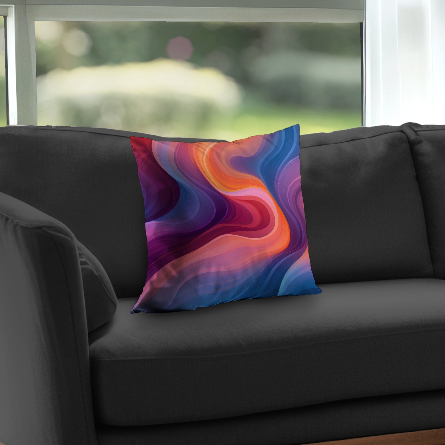 Purple Haze - Orange Poly Twill Throw Pillow Insert | Home Decor