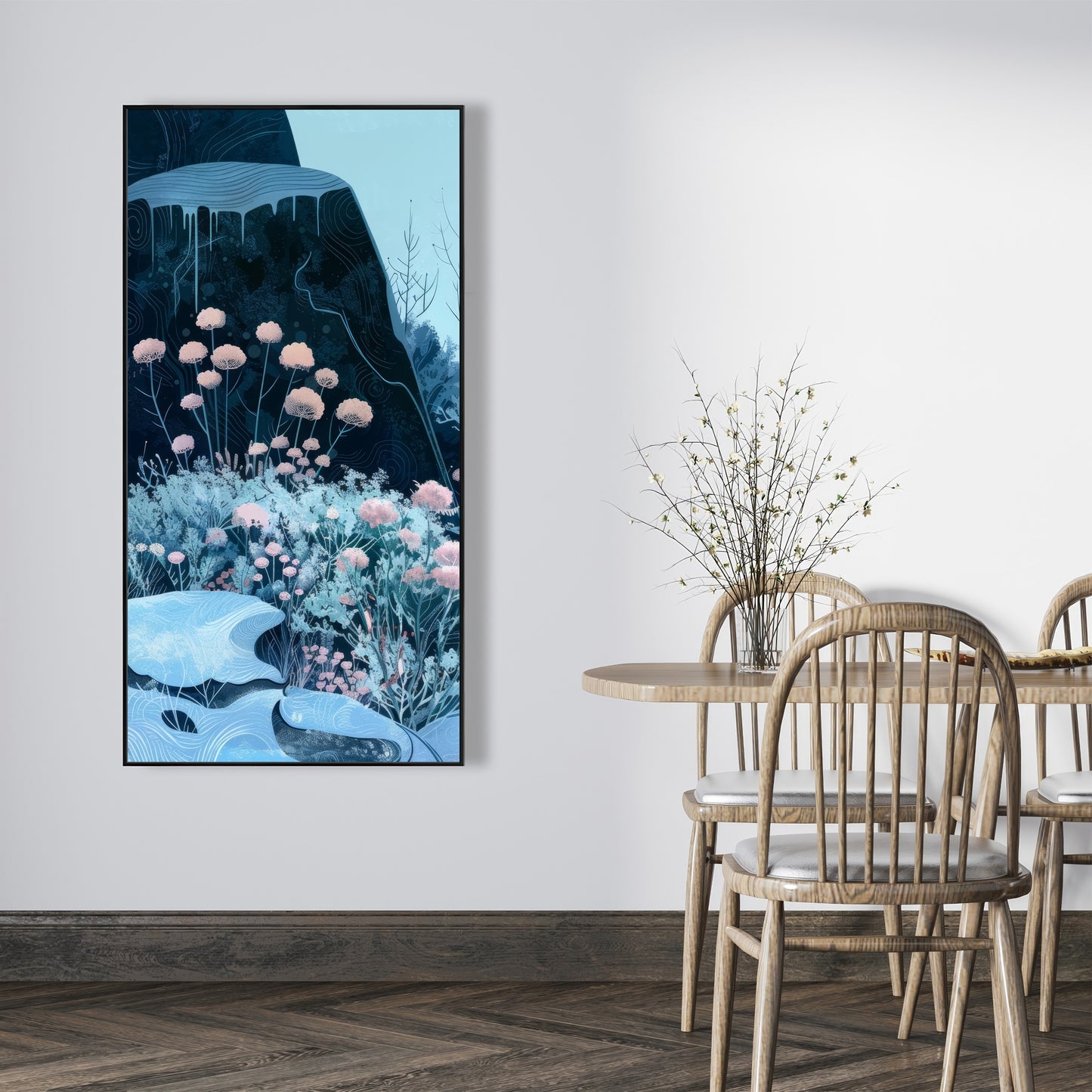 Annual freeze - Framed Canvas - Print on demand