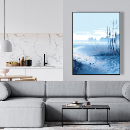 Cold swamp - 36"x36" Framed canvas