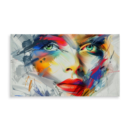 Abstract Look Blue Indoor Outdoor Tablecloth for Home Decor