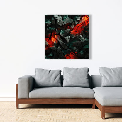 Hiding Under - Green Canvas Art for Home Decor | Stylish Design