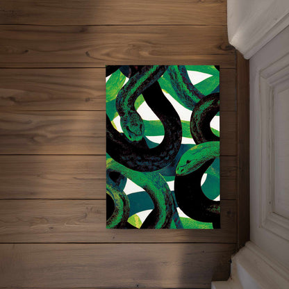 Emerald Coil Dance Indoor Outdoor Door Mat | Home Decor