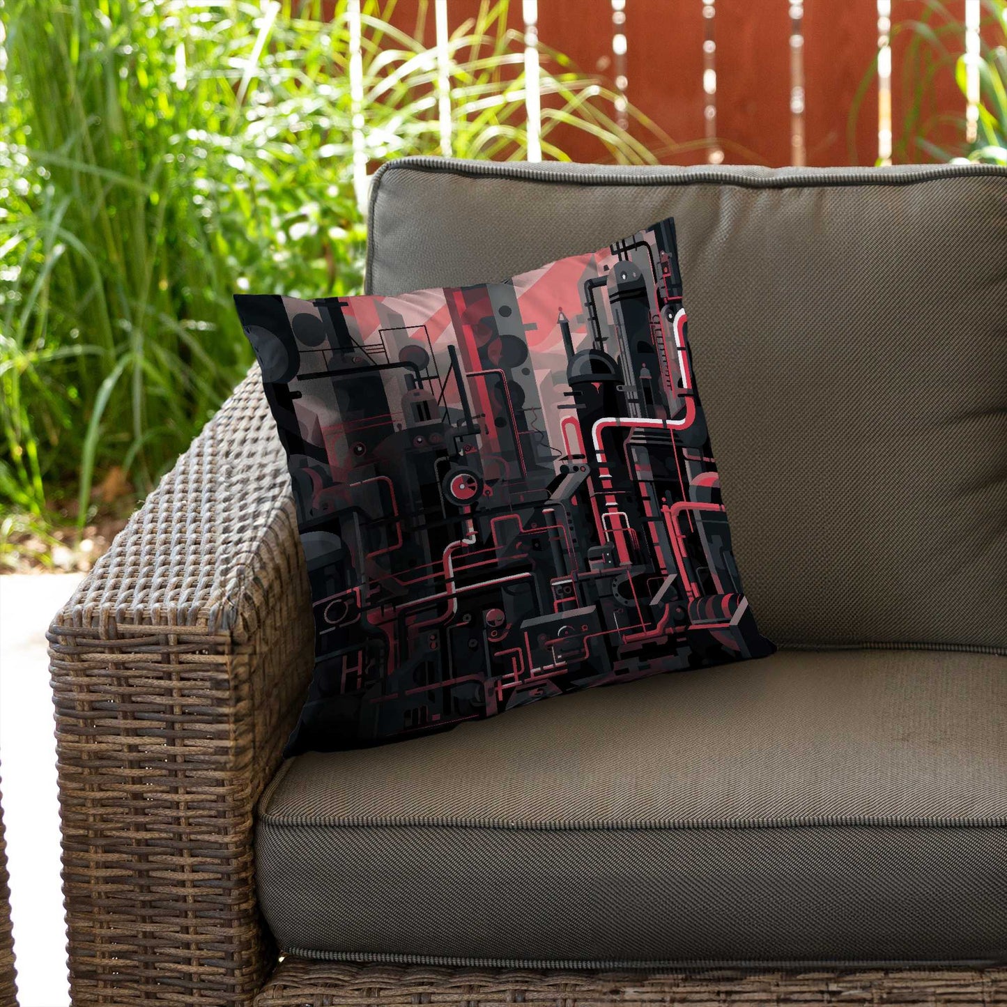 Industrial Empire Poly Twill Throw Pillow - Home Decor