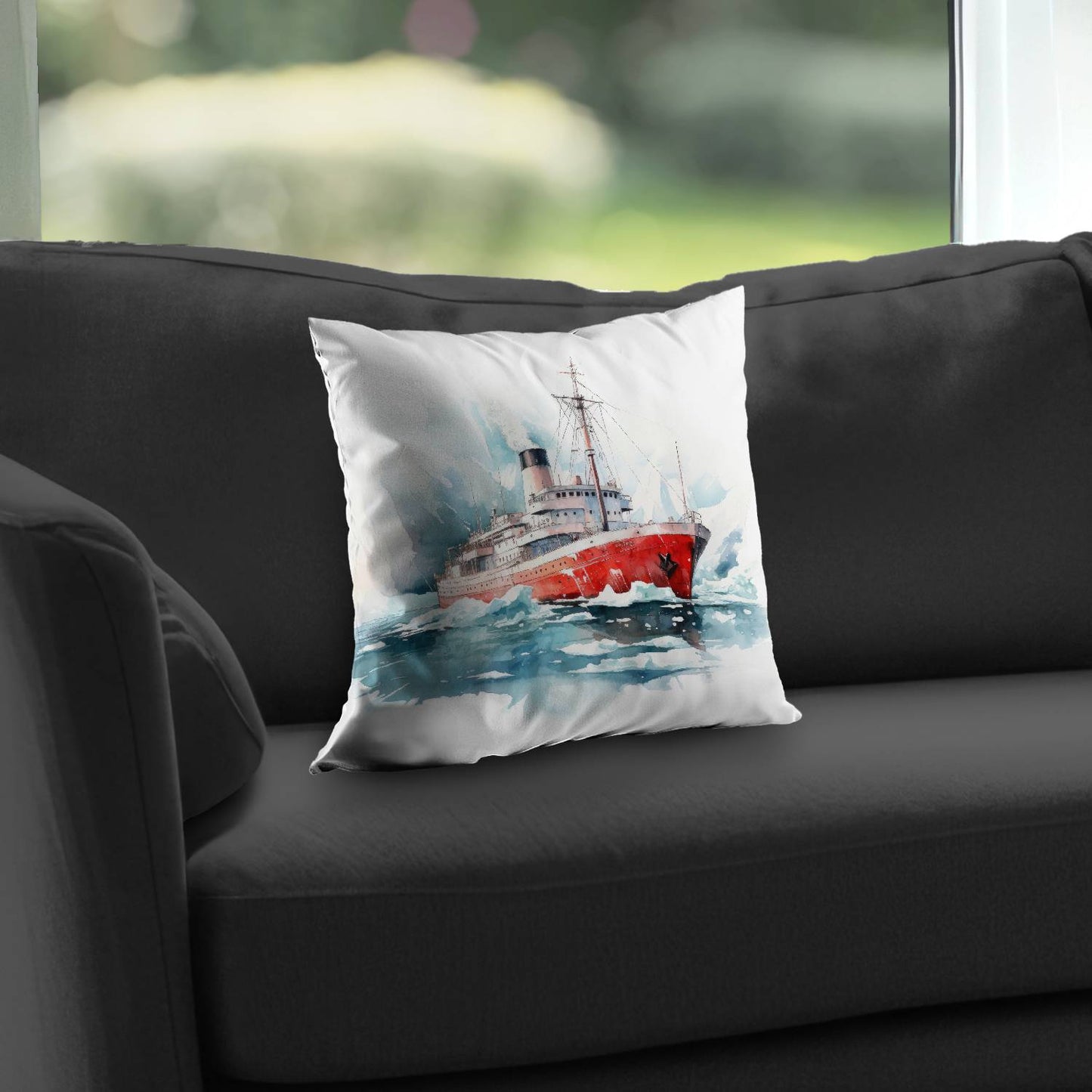 Icebreaker - Throw pillow - Print on demand