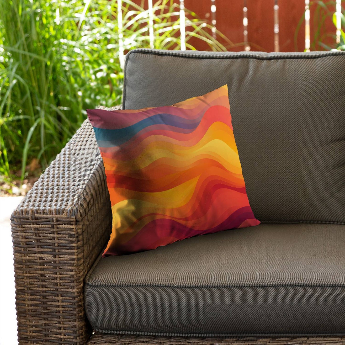 Sunset flow - Throw pillow - Print on demand