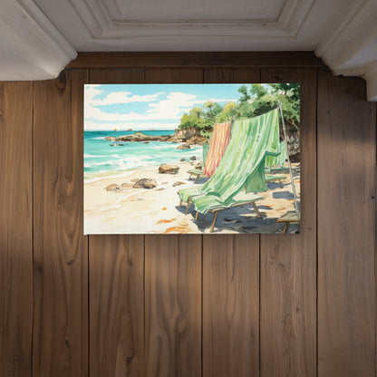Beach Calm Beige Indoor Outdoor Door Mat | Home Decor