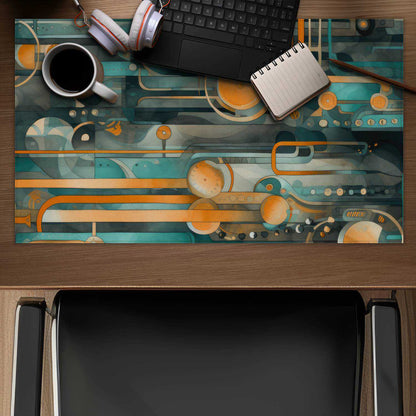 Astrological Machinery Gold Desk Mat | Home Decor Essential