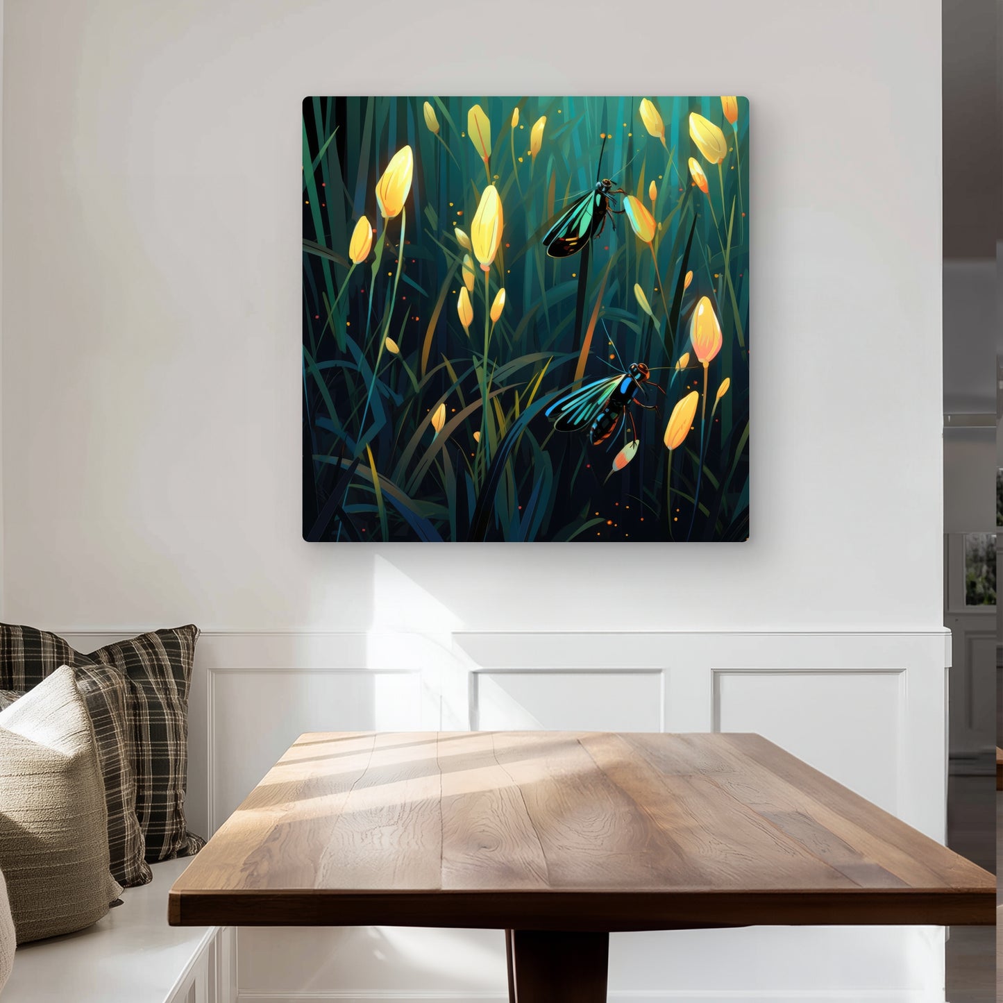 Appealing - Turquoise Metal Print for Home Decor Elegance