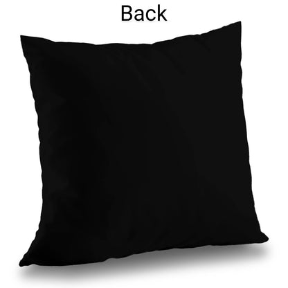 Coussin décoratif en sergé de polyester noir pur - Décoration élégante pour la maison