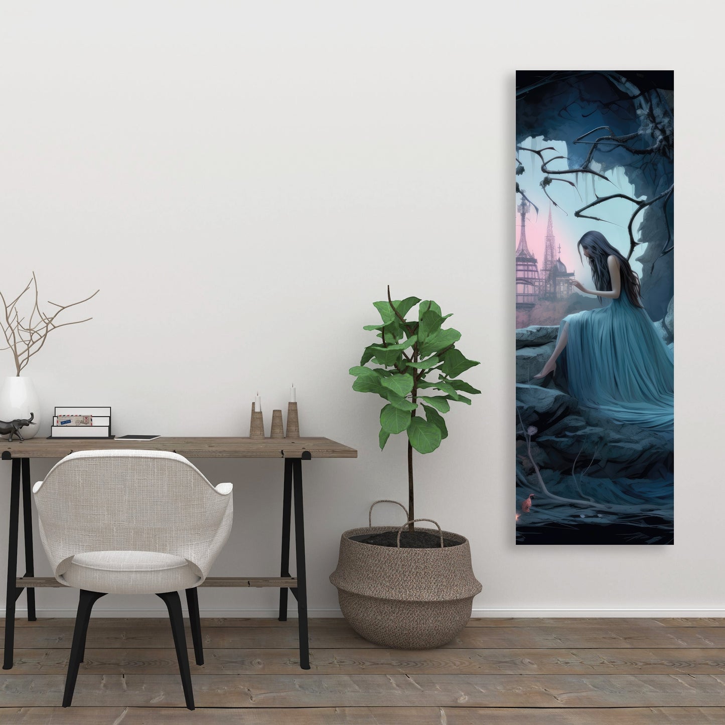 Morose Cave - Pink Canvas Home Decor for Elegant Spaces