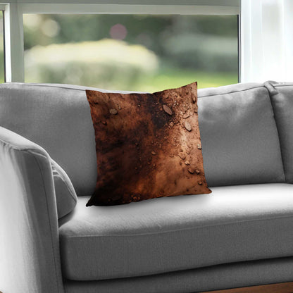 Digging Brown Poly Twill Throw Pillow Insert for Home Decor