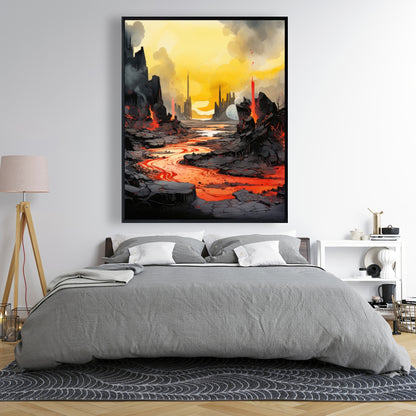 Charred - 36"x36" Framed canvas