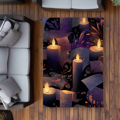 Tapis d'extérieur « Chuchotis à la chandelle » | Décoration d'intérieur