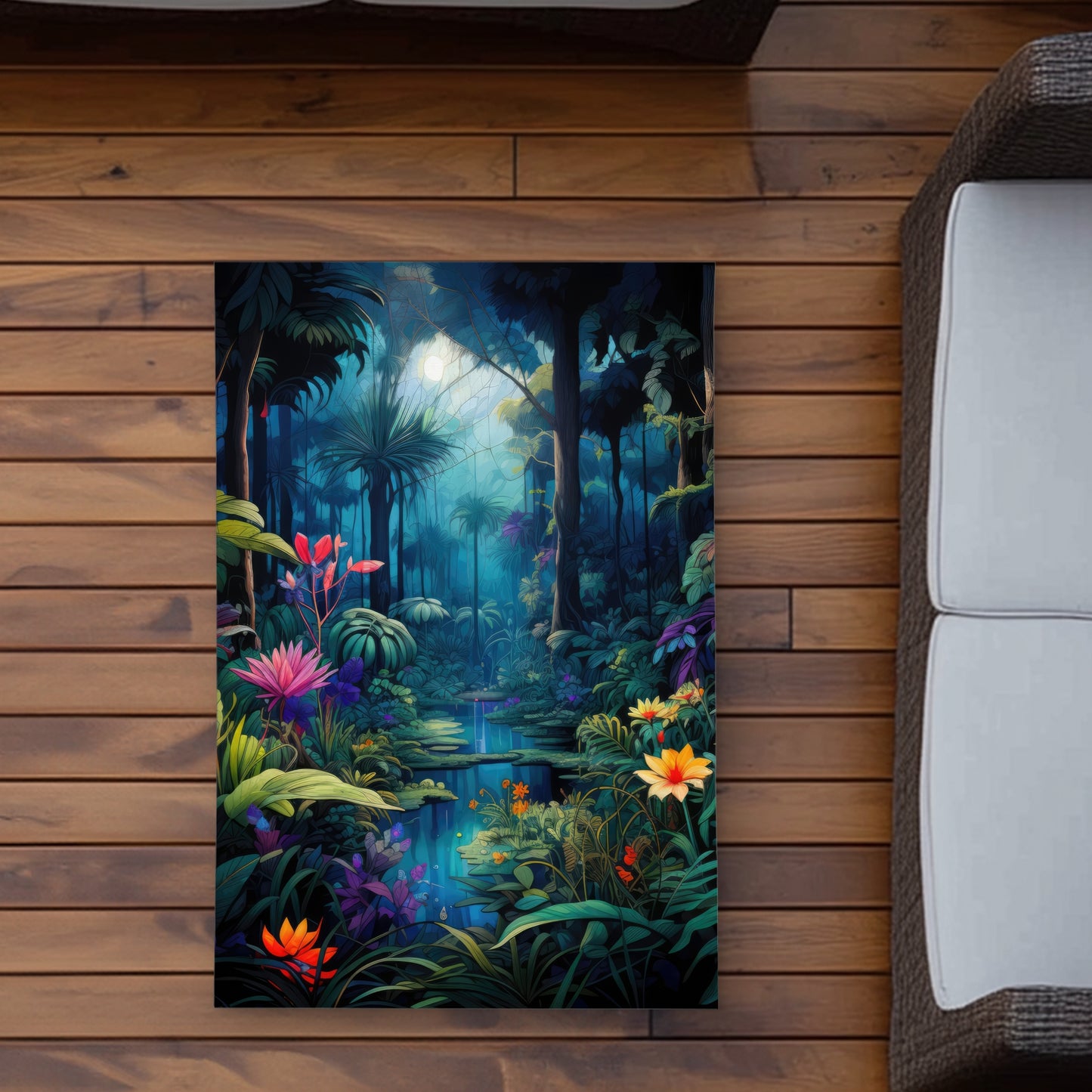 The beauty of nature Blue Outdoor Area Rug for Home Decor