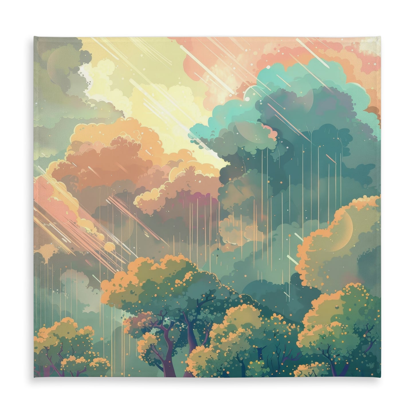 Crystal Winds Blue Indoor Outdoor Tablecloth for Home Decor