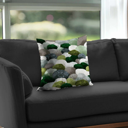 Mossy River Stones Poly Twill Throw Pillow | Home Decor