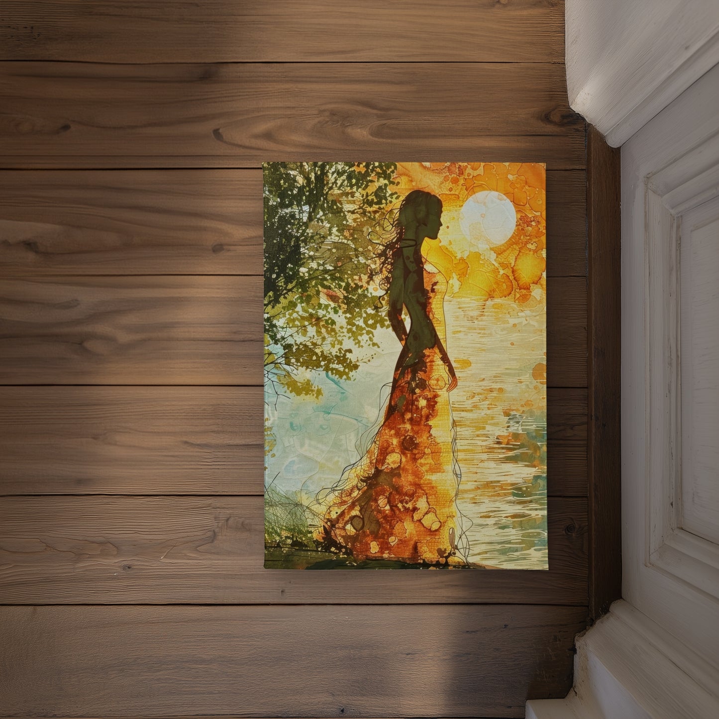 Peaceful Sun Green Indoor Outdoor Door Mat | Home Decor