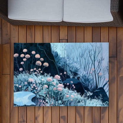 Annual Freeze Blue Outdoor Area Rug | Home Decor Essentials