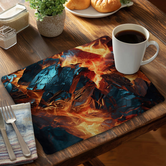 Cursed Visions - Red Braided Polyester Placemat for Home Decor