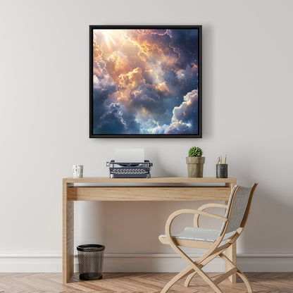 Piercing light - 36"x36" Framed canvas