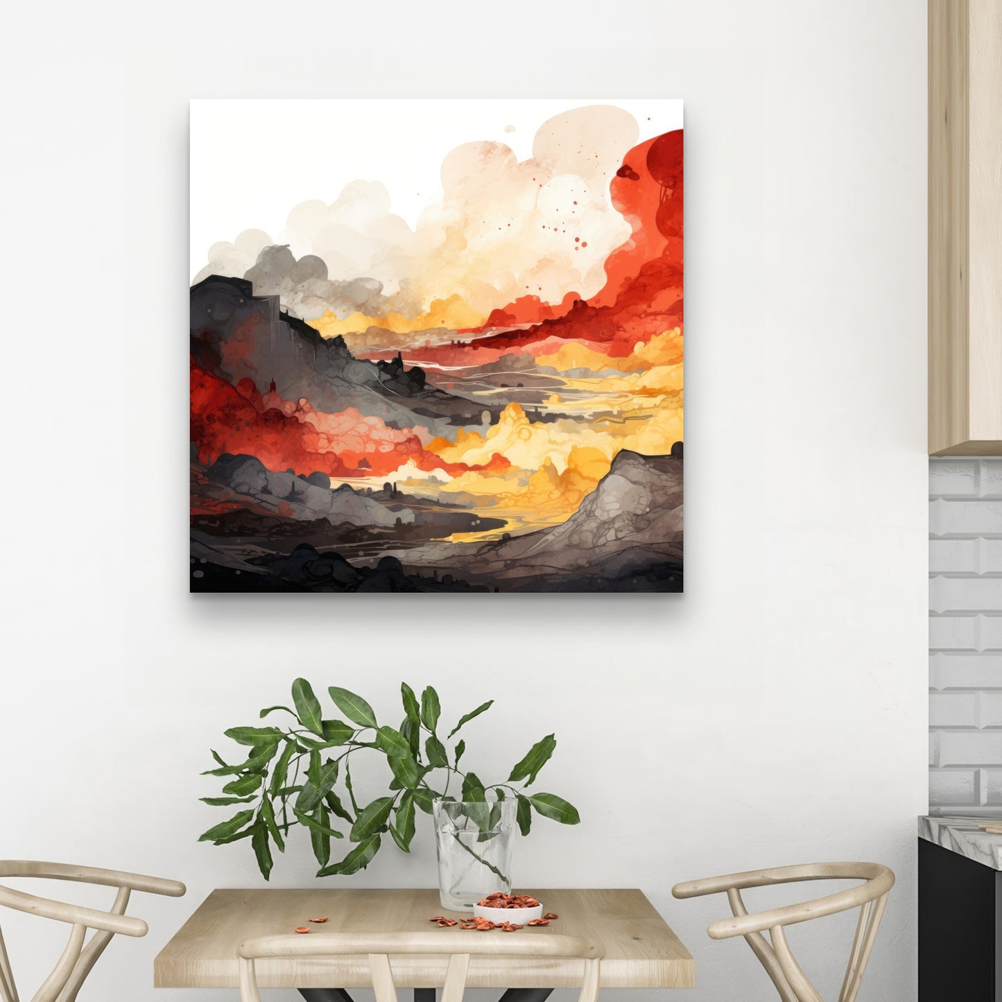 Scolding Land - White Canvas Art for Elegant Home Decor