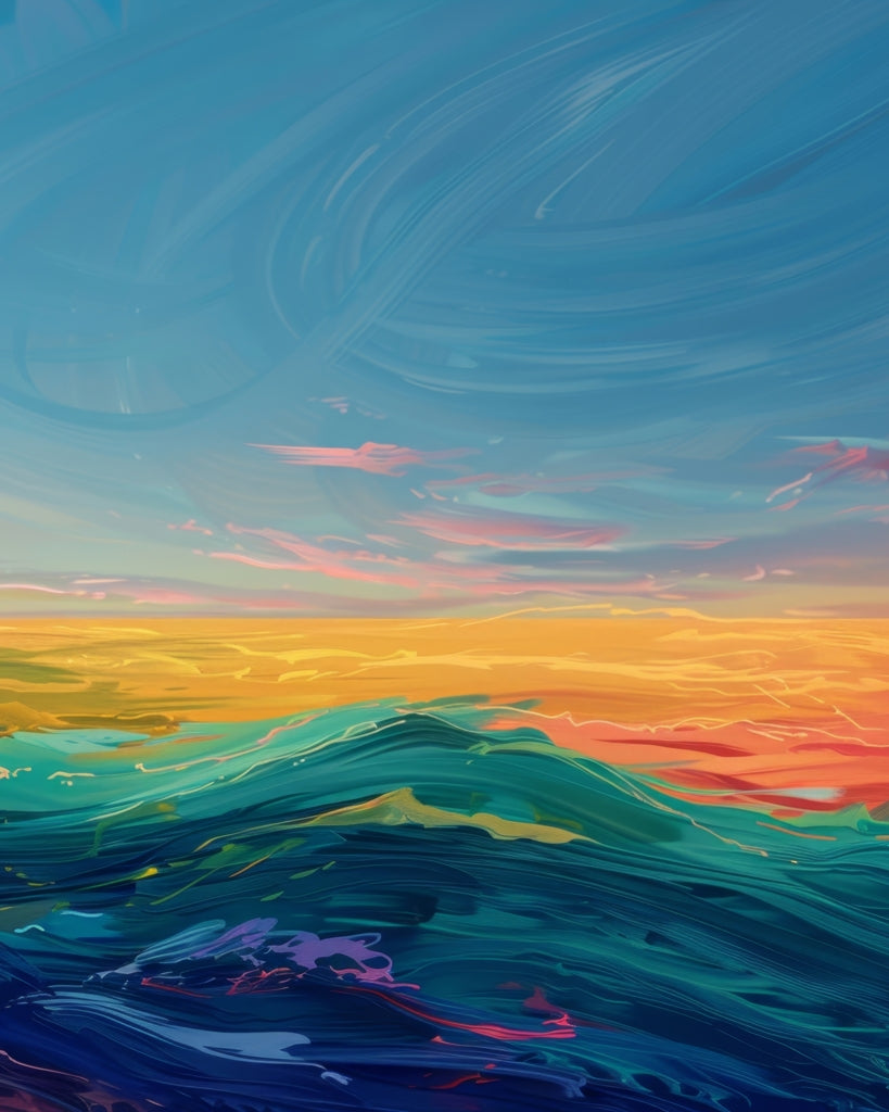 Watercolors - Framed Canvas - Print on demand