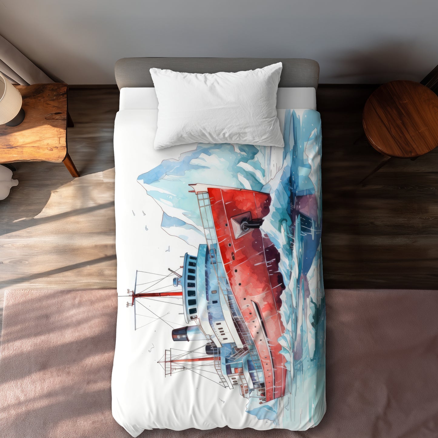 Breaking the Ice Red Duvet Cover - Stylish Home Decor